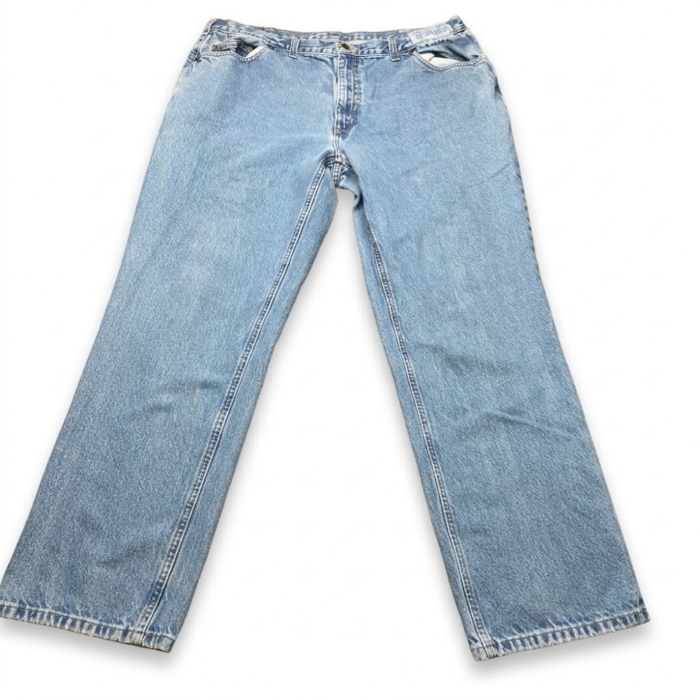 Carhartt Mens Relaxed Fit Straight Leg Light Wash Denim Jeans 42x32 381-83